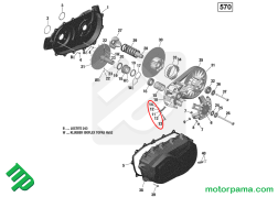kit massette variatore Can-am 420248680 esploso ()